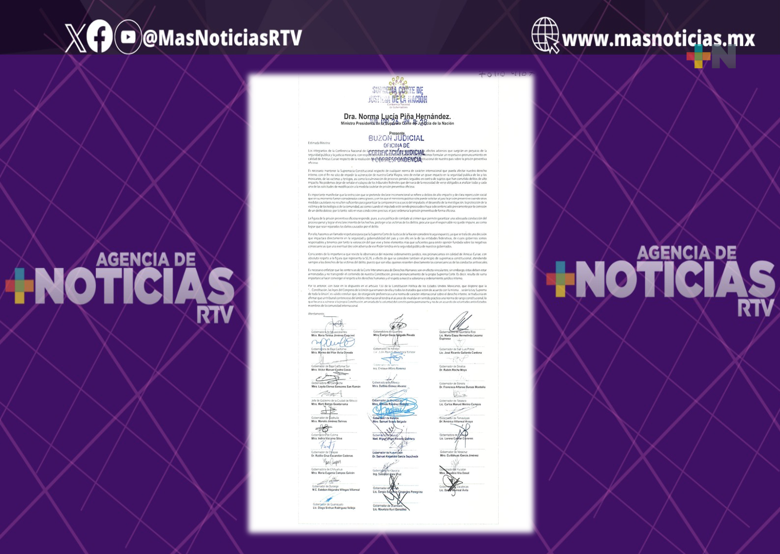 Conago se pronuncia y pide a SCJN se mantenga la prisión preventiva oficiosa